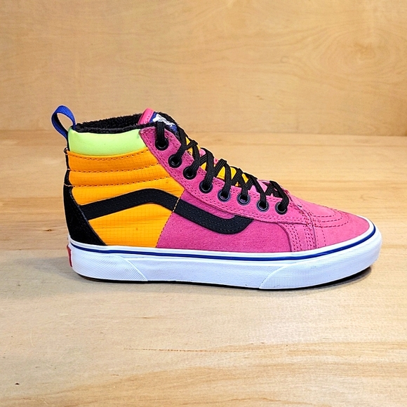 Vans Sk8-Hi 46 MTE DX Pink Neon Colorblock Scotchgard Unisex Shoes Boots - Picture 1 of 8